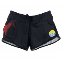 SHORTS BEACH.ME FIRE - PRETO/VERMELHO